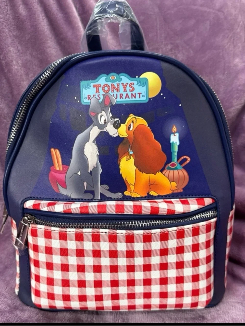 NWTDanielle Nicole Disney Lady and the Tramp Backpack w/cardholder - Picture 4 of 13